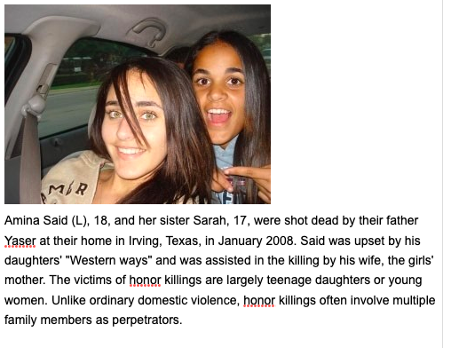 Are Honor Killings Simply Domestic Violence?1